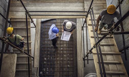 Construction workers on ramp Thumbnail